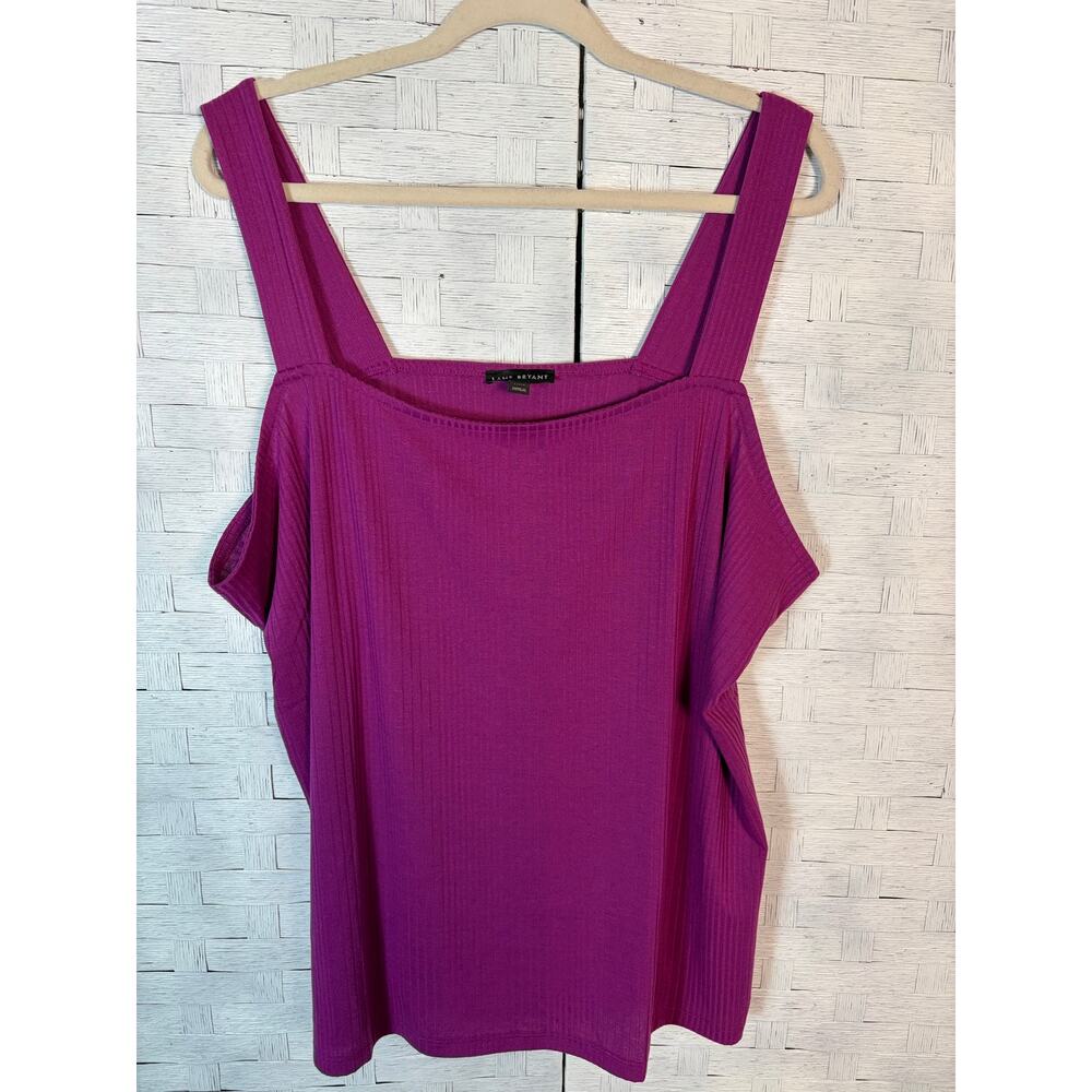 Lane Bryant Women’s tank top ridged dark pink Whimsigoth romantic plus‎ size ￼￼